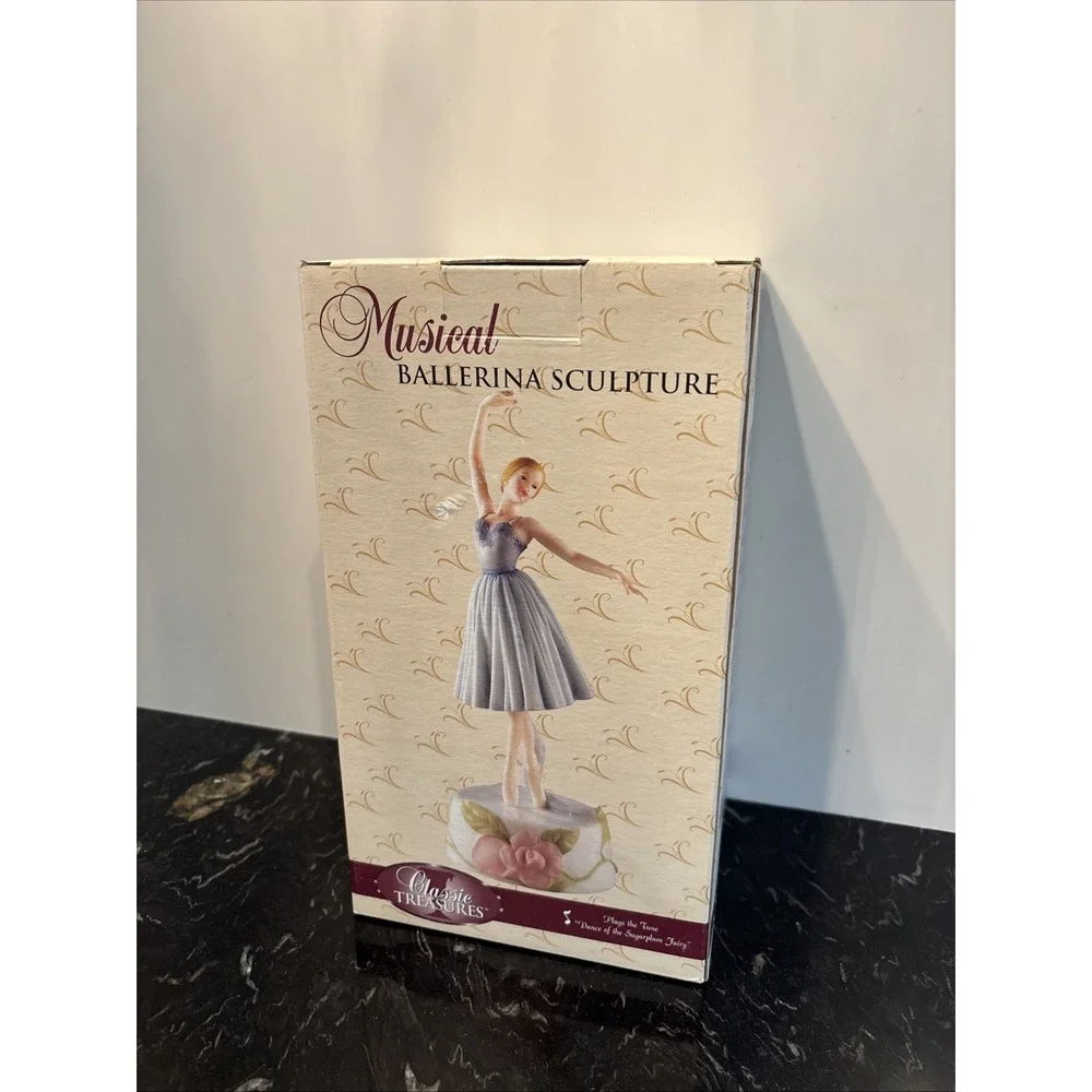 CLASSIC TREASURES MUSICAL BALLERINA SCULPTURE PLAYS DANCE OF THE SUGARPLUM FAIRY
